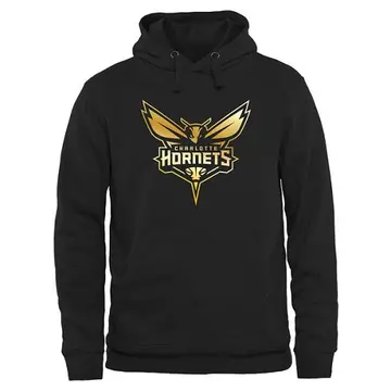 Charlotte Hornets Collection Pullover Hoodie - Black - Men's Gold