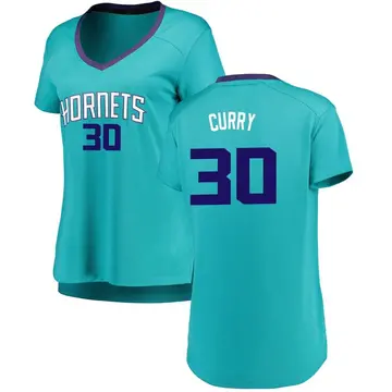 Charlotte Hornets Dell Curry Fanatics Brand Jersey - Icon Edition - Women's Fast Break Teal