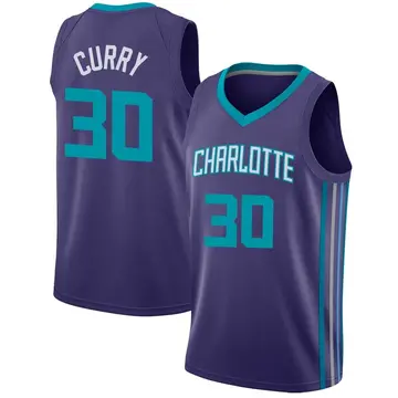 Charlotte Hornets Dell Curry Jersey - Statement Edition - Men's Swingman Purple