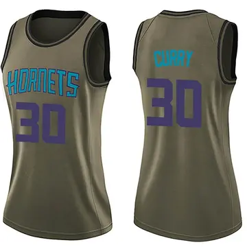 Charlotte Hornets Dell Curry Salute to Service Jersey - Women's Swingman Green