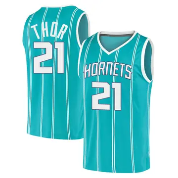 Charlotte Hornets JT Thor 2020 Jersey - Icon Edition - Men's Fast Break Teal