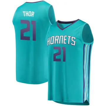 Charlotte Hornets JT Thor Fanatics Brand Jersey - Icon Edition - Men's Fast Break Teal