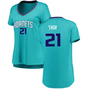 Charlotte Hornets JT Thor Fanatics Brand Jersey - Icon Edition - Women's Fast Break Teal