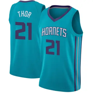 Charlotte Hornets JT Thor Jersey - Icon Edition - Men's Swingman Teal