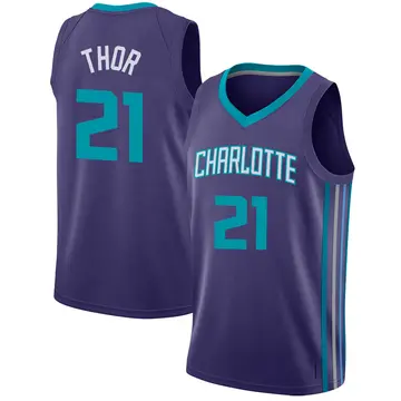 Charlotte Hornets JT Thor Jersey - Statement Edition - Youth Swingman Purple