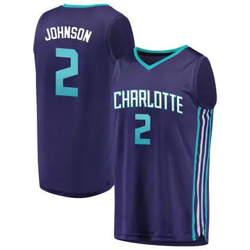 Charlotte Hornets Larry Johnson Fanatics Brand Jersey - Statement Edition - Men's Fast Break Purple