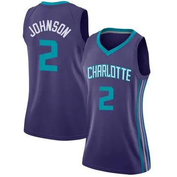 Charlotte Hornets Larry Johnson Jersey - Statement Edition - Women's Swingman Purple