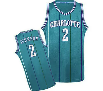 Charlotte Hornets Larry Johnson Throwback Jersey - Men's Authentic Light Blue
