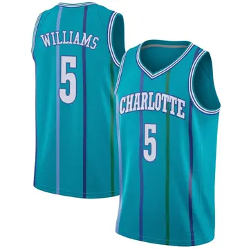 Charlotte Hornets Mark Williams Hardwood Classics Jersey - Men's Swingman Aqua