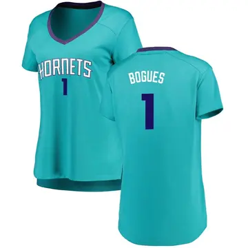 Charlotte Hornets Muggsy Bogues Fanatics Brand Jersey - Icon Edition - Women's Fast Break Teal