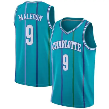 Charlotte Hornets Theo Maledon Hardwood Classics Jersey - Men's Swingman Aqua